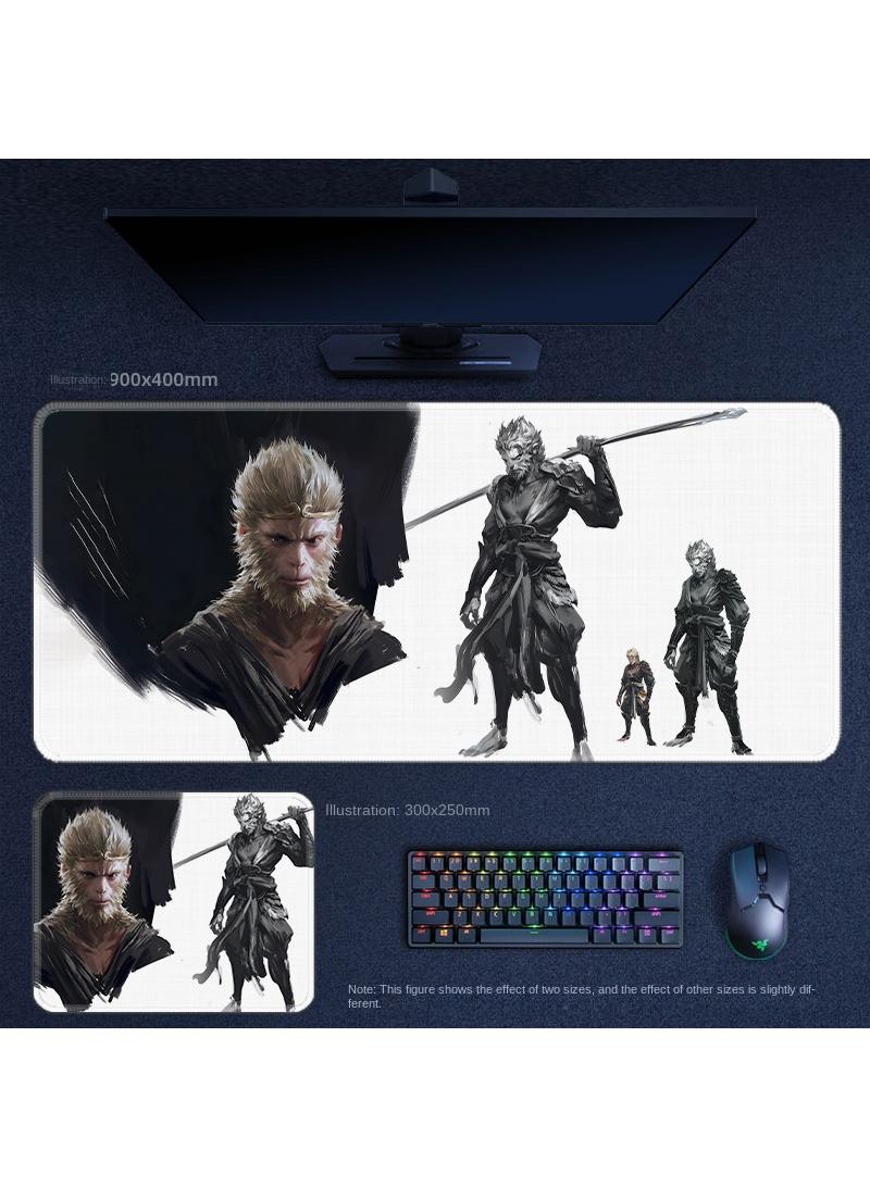 Black Myth Wukong PS5 Gaming Mouse Pad, Keyboard Pad, Waterproof with Non-Slip Rubber Base