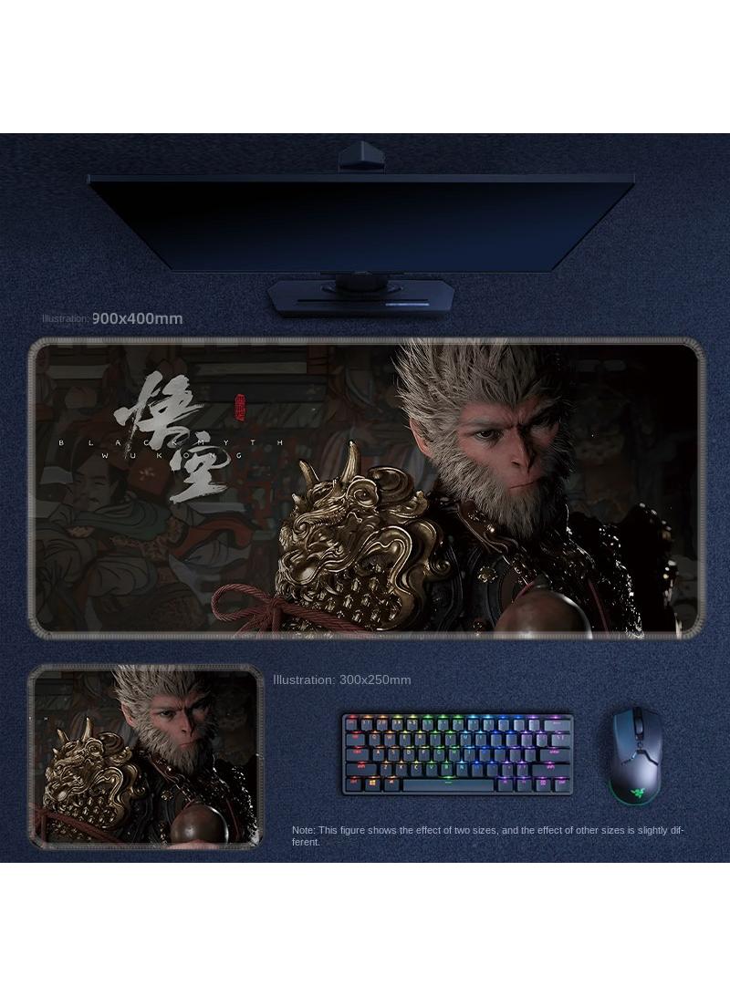 Black Myth Wukong PS5 Gaming Mouse Pad, Keyboard Pad, Waterproof with Non-Slip Rubber Base