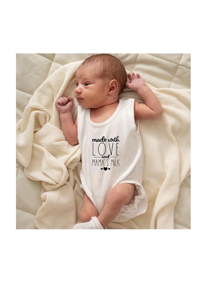 Sleeveless Baby Romper Set for Boys - Pack of 4 Soft Cotton Rompers - Cute Outfits for Newborns and Toddlers with Snap Closure - Gift for Baby Boys