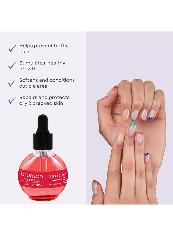 Cuticle Oil 75ml Hydrating Oil For Cuticle Repair Remedy Damaged Skin And Thin Nails Paraben And Cruelty Free Formula Natural  Nail Care Oil Strawberry BSCCO