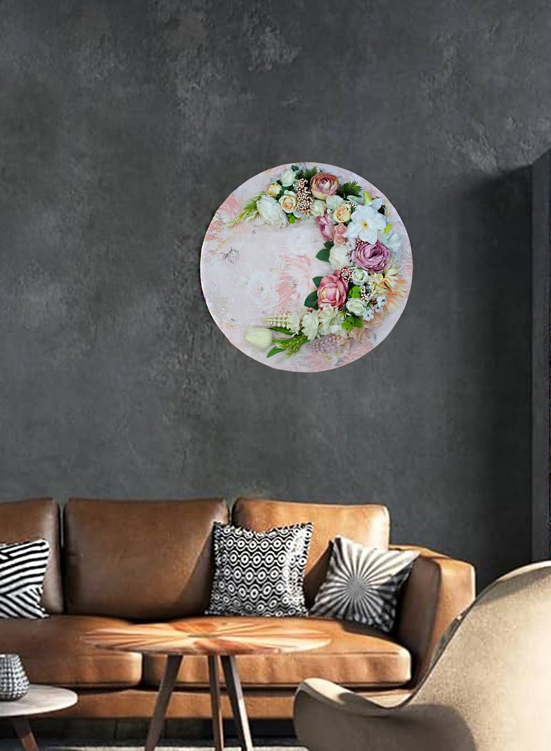 Handmade Flowers Arrangement For Wall Decoration, Forex Sheet Wrapping By High Quality Printing Wrapping Paper Living Room, Home Wall, Office Decoration