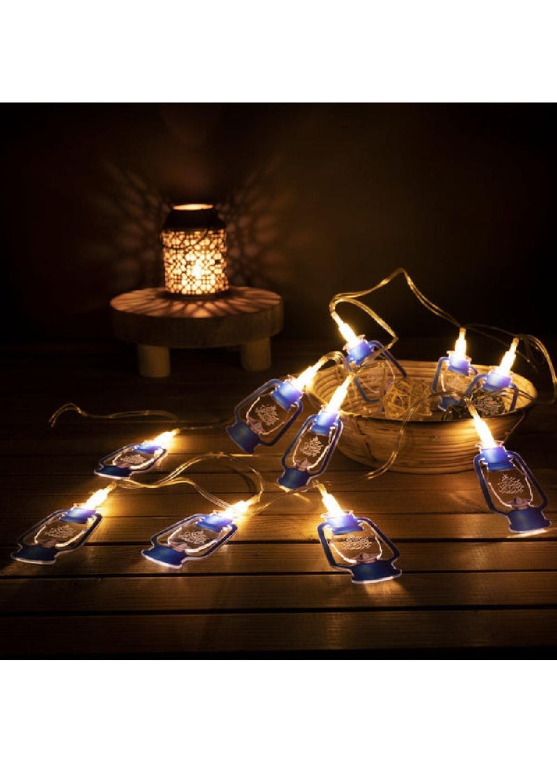 Hilalful Premium Acrylic Ramadan Light String Lantern Design