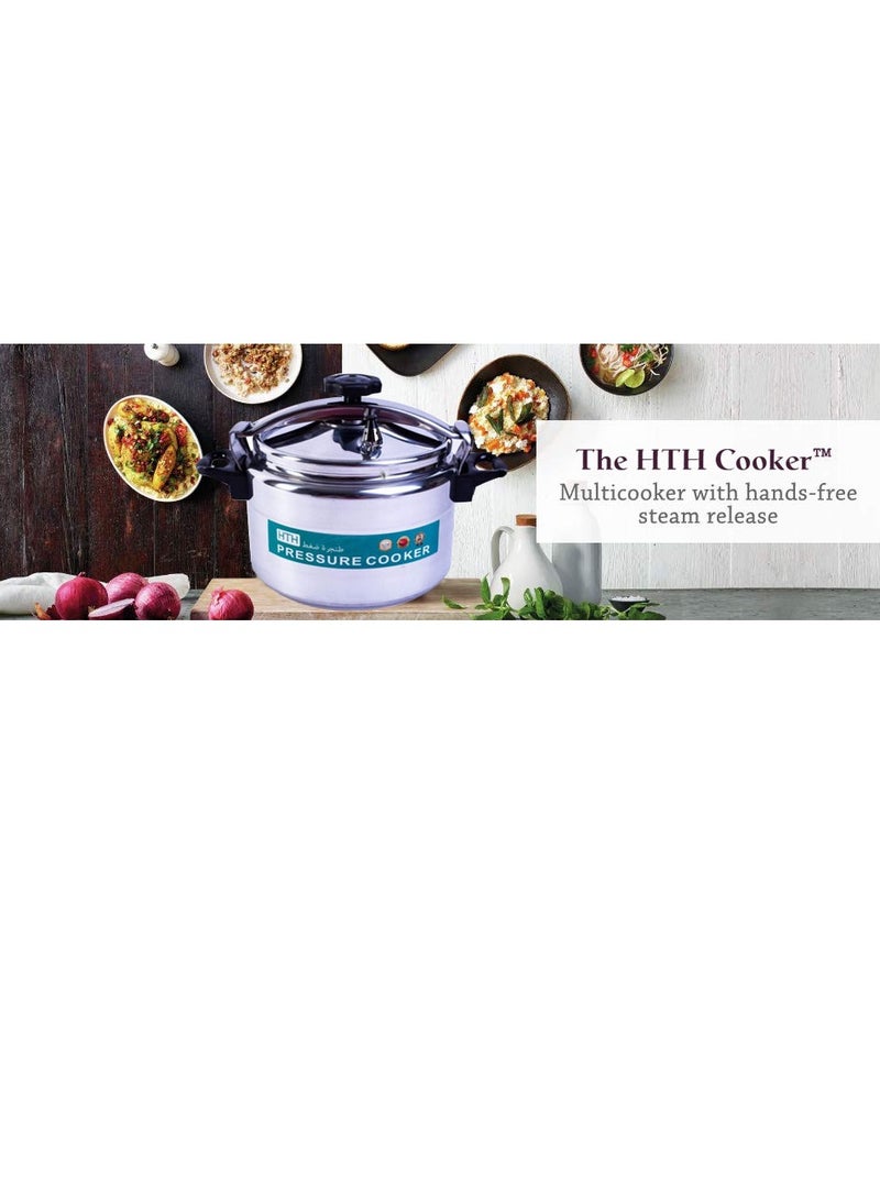 HTH 40L Pressure Cooker Aluminum for Household, Super-pressure Cooker Secure Cookerware, Silver