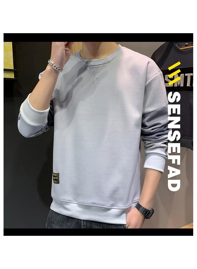 Large Size Fashionable Men's Long Sleeved Easy To Match Sports Hoodie T-shirt