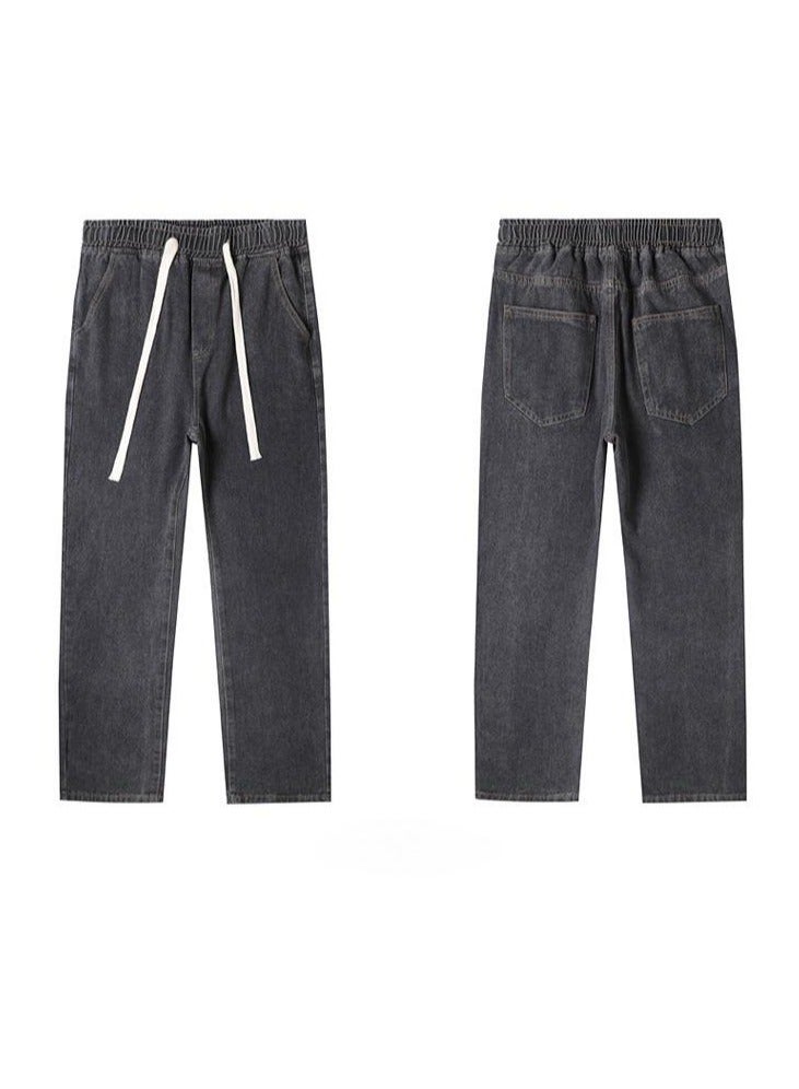 Fashionable Men's Loose Straight Leg Jeans, Wide Leg Casual Pants