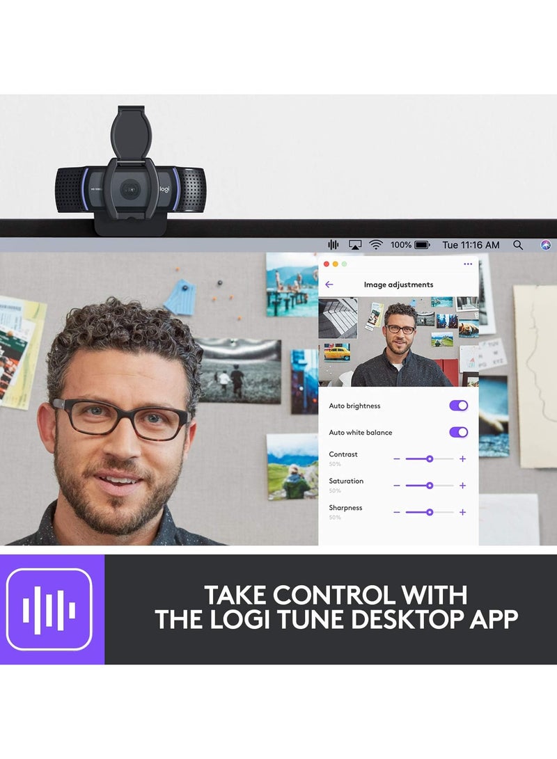 Logitech C920e HD 1080p Mic-Disabled, certified for Zoom and Microsoft Teams, TAA Compliant