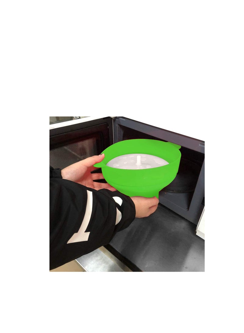 Silicone Microwave Popcorn Popper with Lid for Home Microwave Popcorn Makers with Handles Collapsible Popcorn Bowl