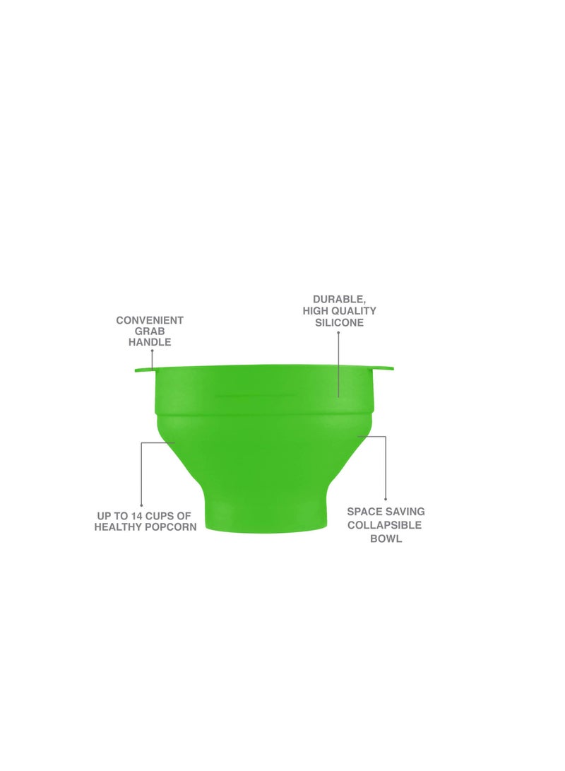 Silicone Microwave Popcorn Popper with Lid for Home Microwave Popcorn Makers with Handles Collapsible Popcorn Bowl