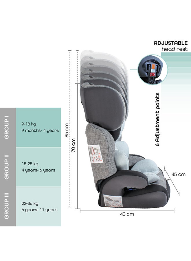 Lofty Baby Car seat  Group(1,2,3)-Mid Grey