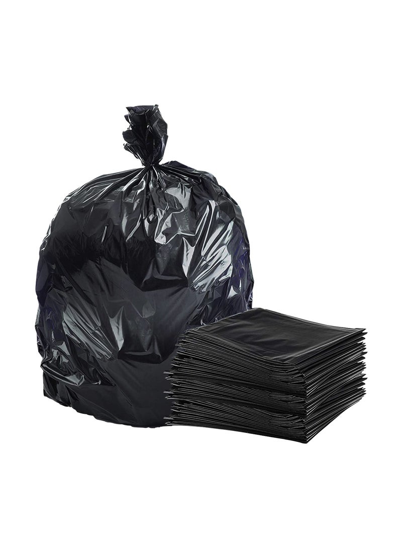 (Pack of 100 Bags) Hi-Care Garbage Bag Black 80X110cm 25 Micron Heavy Duty Oxo Biodegradable Plastic Bag Large Trash Bags Dustbin Bags Waste Bag Office Bag Strong & Durable Bin Bag Garbage Bag Large