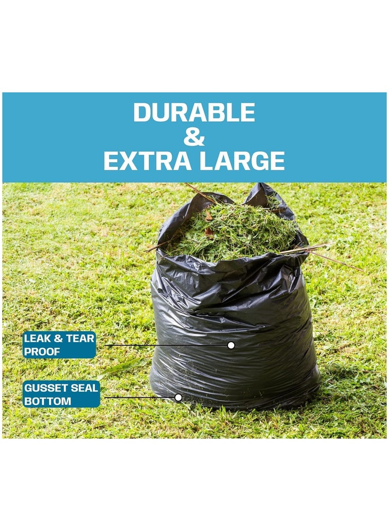 (Pack of 100 Bags) Hi-Care Garbage Bag Black 80X110cm 25 Micron Heavy Duty Oxo Biodegradable Plastic Bag Large Trash Bags Dustbin Bags Waste Bag Office Bag Strong & Durable Bin Bag Garbage Bag Large