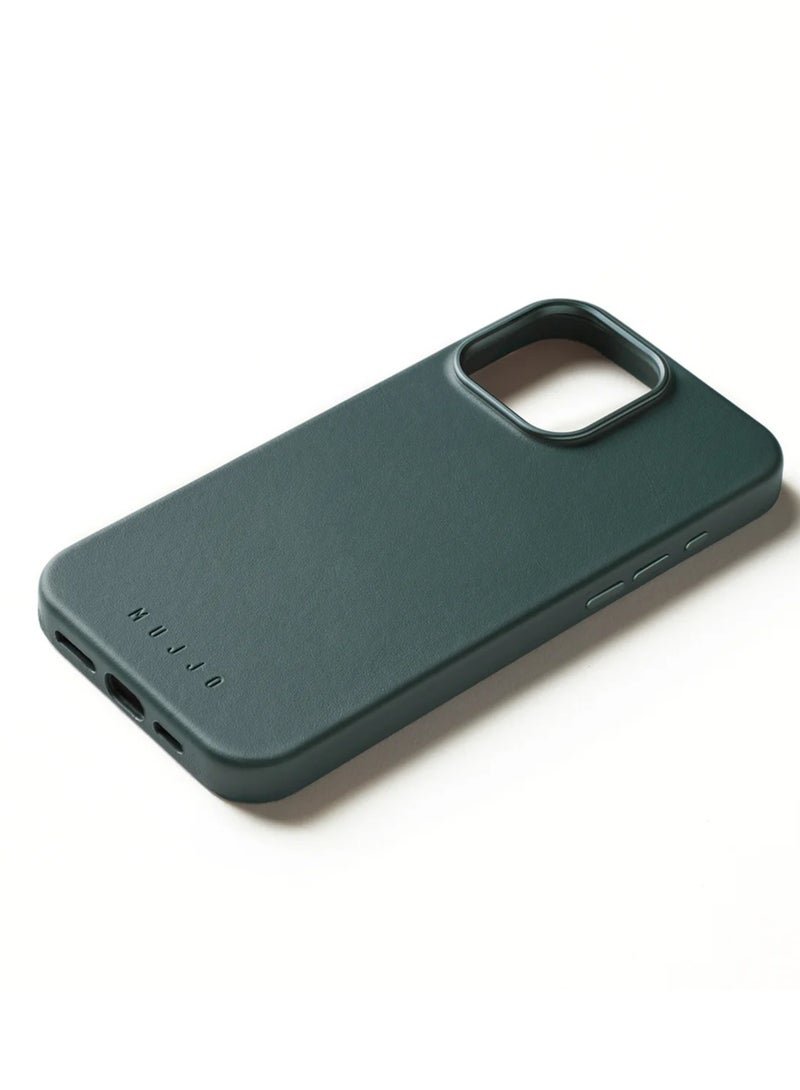 UK Premium Full Leather Case for iPhone 16 Pro Max in Livid Green with MagSafe