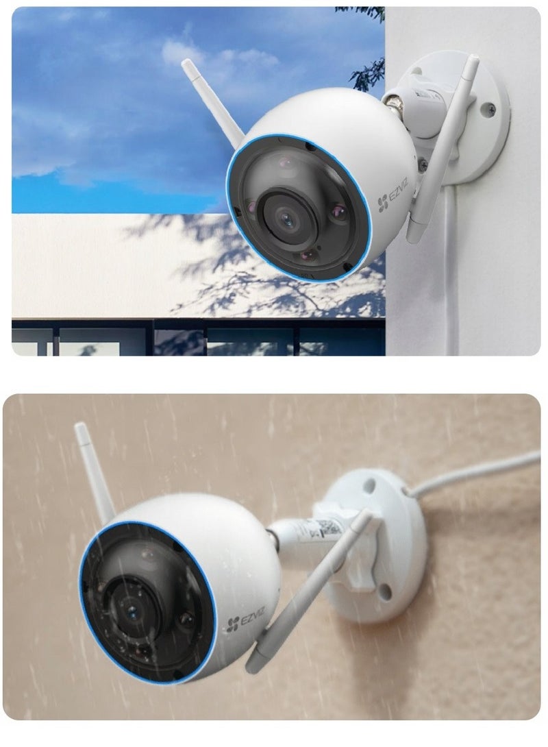 H3 3K 5 Mp Resolution Smart Surveillance Camera Color Night Vision Ip67 Weatherproof Design Waving Hand Recognition And Control H.265 Video Technology Two Way Talk