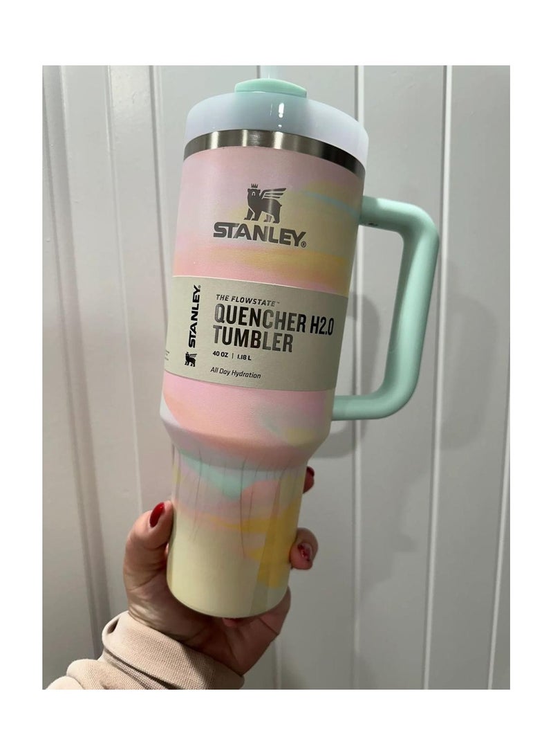 Stanley Insulated mug with straw lid, for water, Iced Tea, Coffee, Juice and Smoothie 40 oz.