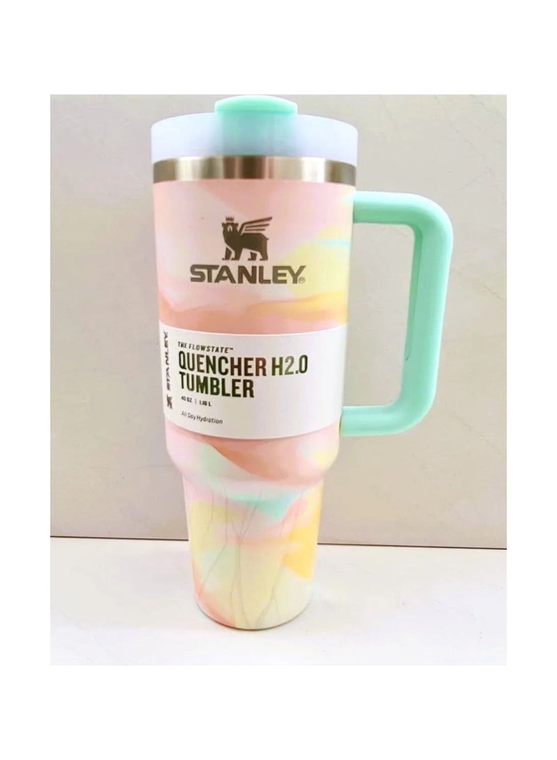 Stanley Insulated mug with straw lid, for water, Iced Tea, Coffee, Juice and Smoothie 40 oz.