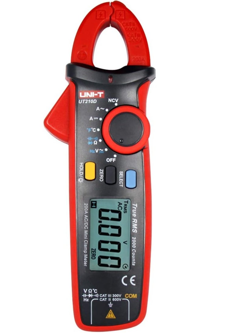 UNI-T UT210D Digital AC/DC Current Voltage Resistance Capacitance Clamp Meter