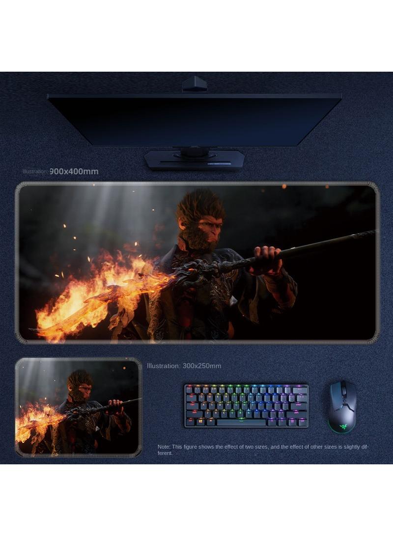 Black Myth Wukong PS5 Gaming Mouse Pad, Keyboard Pad, Waterproof with Non-Slip Rubber Base