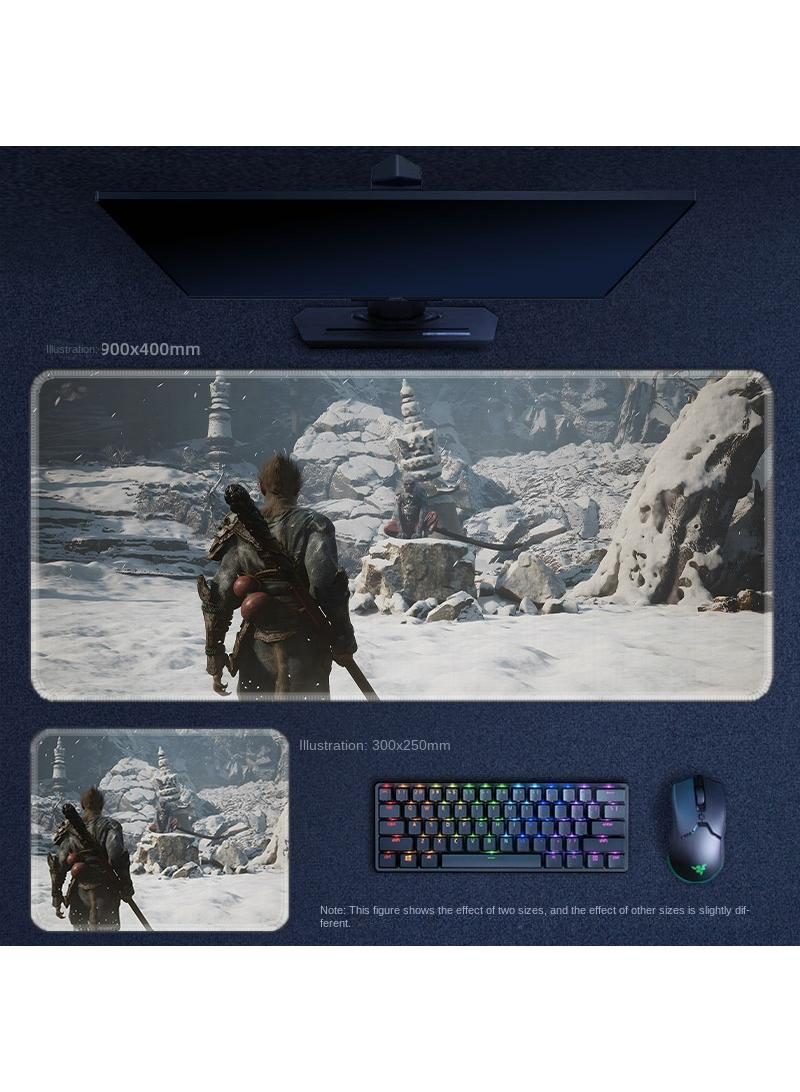 Black Myth Wukong PS5 Gaming Mouse Pad, Keyboard Pad, Waterproof with Non-Slip Rubber Base