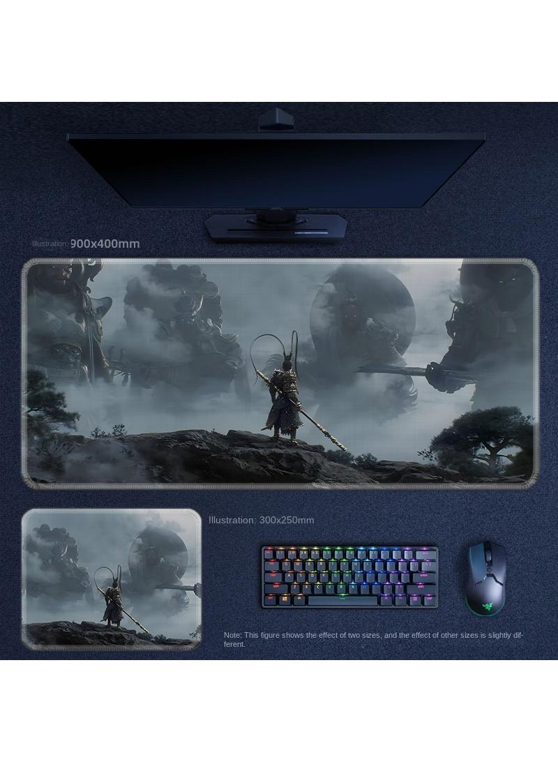 Black Myth Wukong PS5 Gaming Mouse Pad, Keyboard Pad, Waterproof with Non-Slip Rubber Base