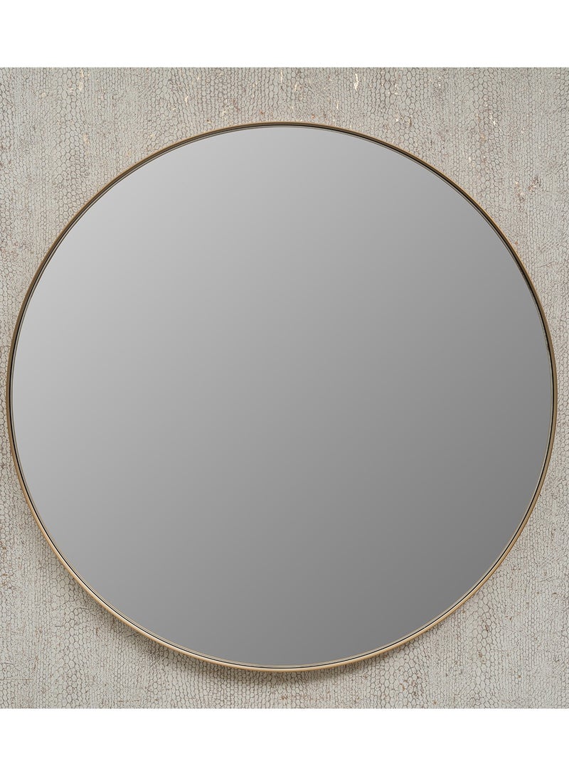 Mida Mirror, 5 mm, stainless steel metal frame in brass brushed color