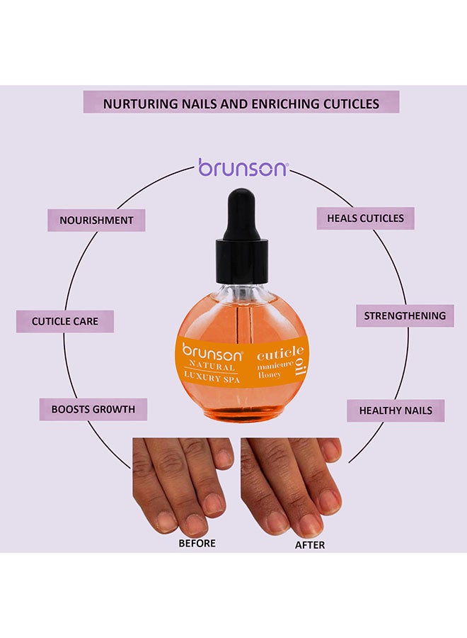 Cuticle Oil 75ml Hydrating Oil For Cuticle Repair - Remedy Damaged Skin And Thin Nails - Paraben And Cruelty-Free Formula - Natural  Nail Care Oil - Honey BHNCO