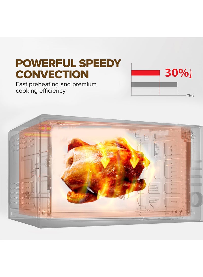 25L Microwave Oven with Digital Touch Control Panel, 30 Sec Express Start, 8 Auto Preset Menu,  5 Power Levels, Perfect for Instant Reheating, Defrosting & Cooking, Child Safety Lock, Convenient Pull Hand Door 25 L 800 W NMO2610DB Black