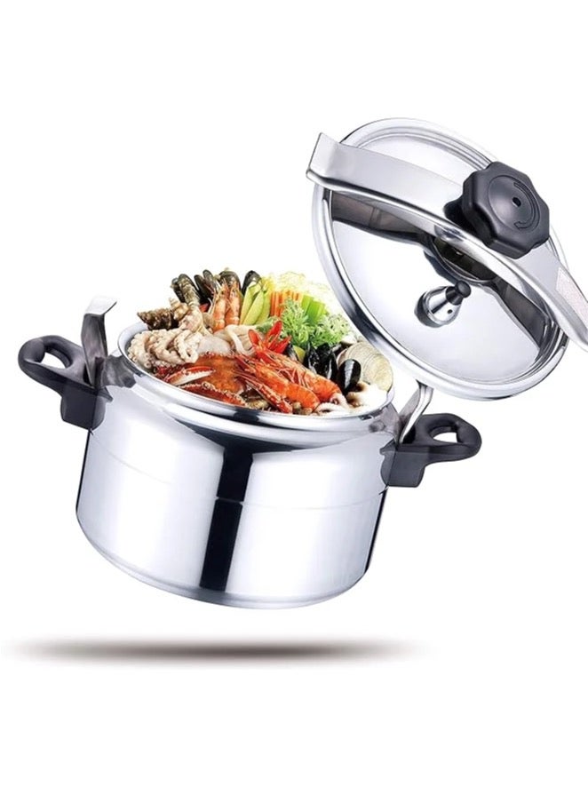 HTH 75L Pressure Cooker Aluminum for Household, Super-pressure Cooker Secure Cookerware Silver