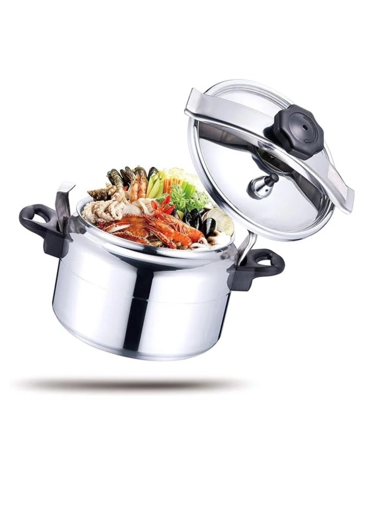 HTH 25L Pressure Cooker Aluminum for Household, Super-pressure Cooker Secure Cookerware, Silver