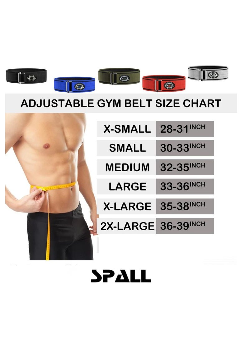 Weight Lifting Belt, Self-Locking Adjustable Gym Belt, Powerlifting & Strength Training Lumbar Support, Durable Nylon Belt for Men & Women Fitness Workouts