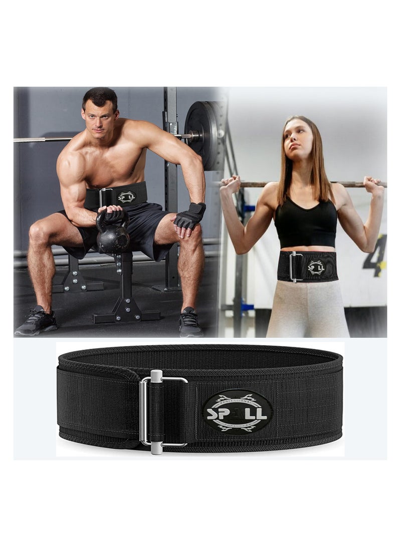 Weight Lifting Belt, Self-Locking Adjustable Gym Belt, Powerlifting & Strength Training Lumbar Support, Durable Nylon Belt for Men & Women Fitness Workouts