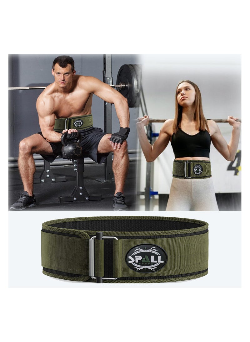 Weight Lifting Belt, Self-Locking Adjustable Gym Belt, Powerlifting & Strength Training Lumbar Support, Durable Nylon Belt for Men & Women Fitness Workouts