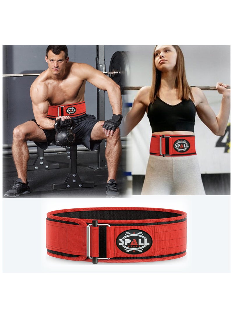 Weight Lifting Belt, Self-Locking Adjustable Gym Belt, Powerlifting & Strength Training Lumbar Support, Durable Nylon Belt for Men & Women Fitness Workouts