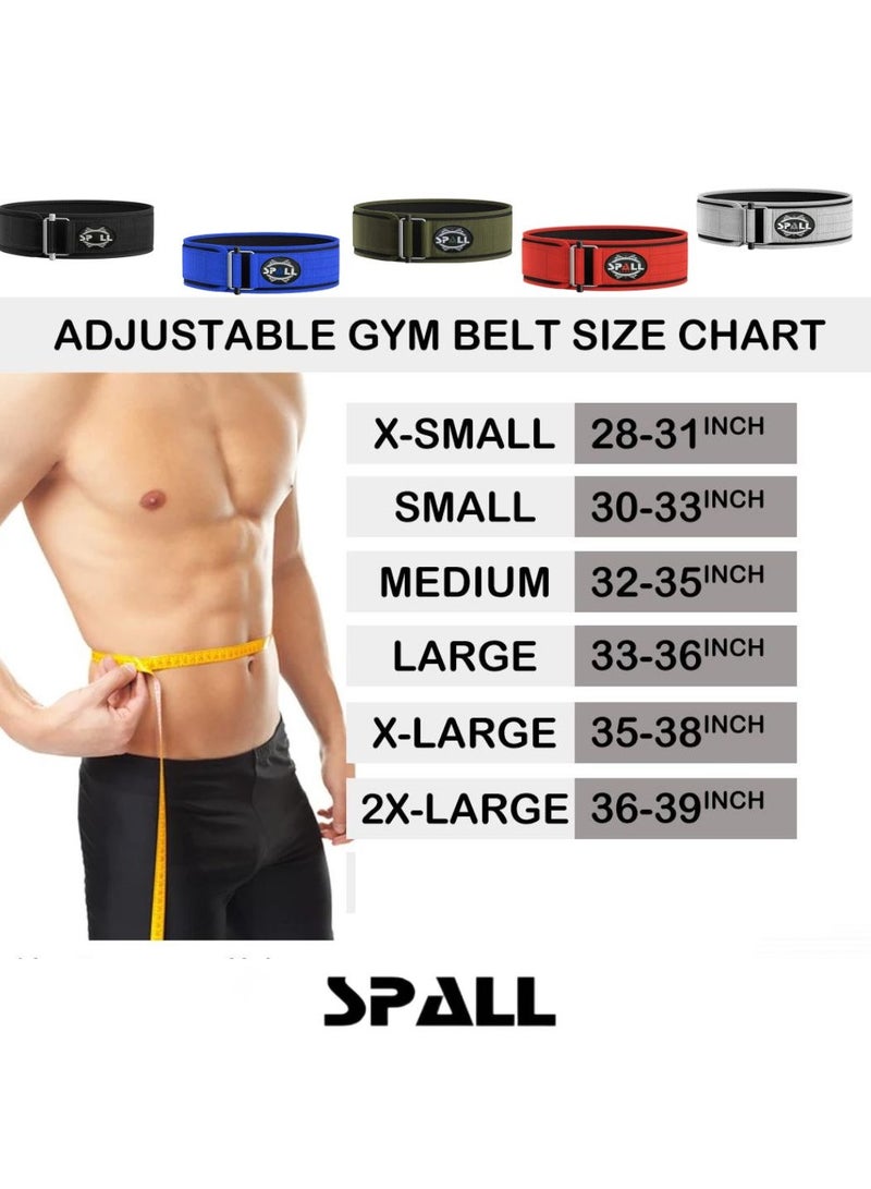 Weight Lifting Belt, Self-Locking Adjustable Gym Belt, Powerlifting & Strength Training Lumbar Support, Durable Nylon Belt for Men & Women Fitness Workouts