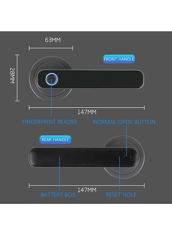 WAFU Fingerprint Door Lock 2 Unlocked Ways Key Unlocking for Homes Apartments