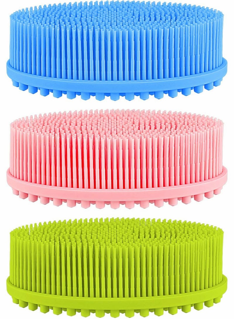 Upgrade 2 in 1 Bath and Shampoo Brush, Silicone Body Scrubber for Use in Shower, Exfoliating Body Brush, Premium Silicone Loofah, Head Scrubber, Scalp Massager/Brush, Wet and Dry, Easy to Clean