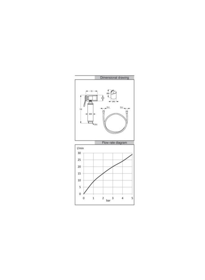 Kludi Rak Brass Shattaf with supreme hose & wall bracket Black