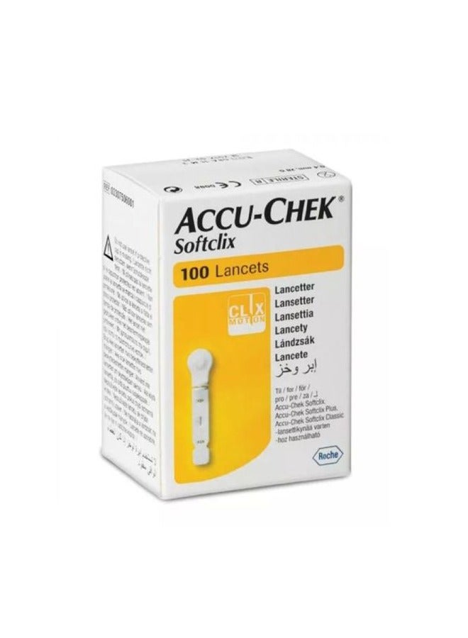 Softclix Lancets (100 Lancets) + Accu-Chek Performa Test Strips (50 Strips) Bundle