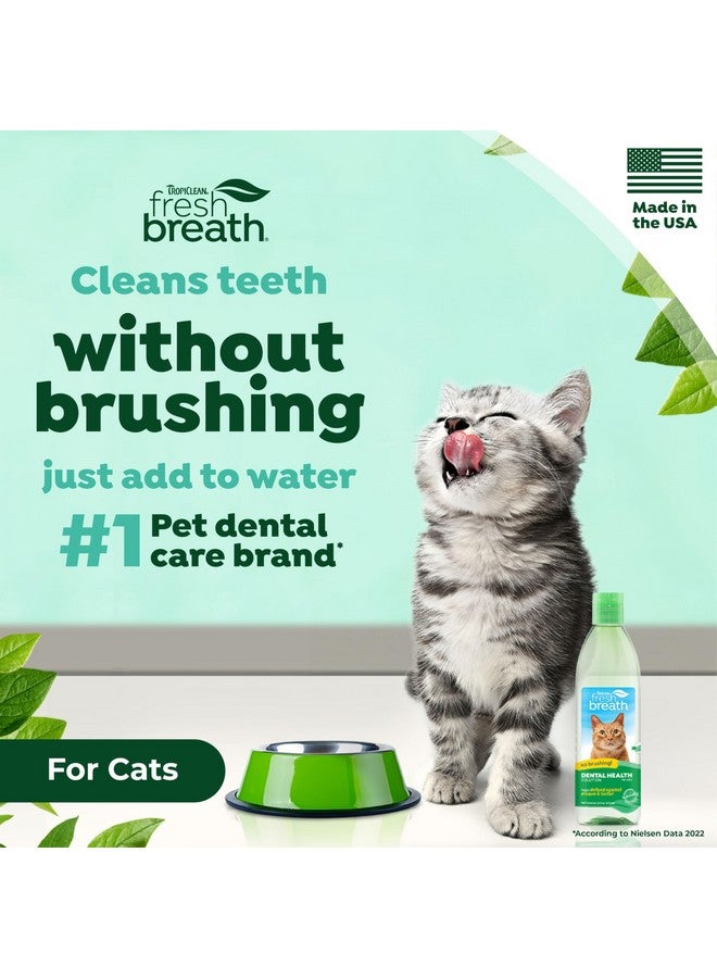 Fresh Breath For Cats | Cat Dental Care And Teeth Cleaning | Breath Freshener | Water Additive For Cats | Made In The Usa | 16 Oz.