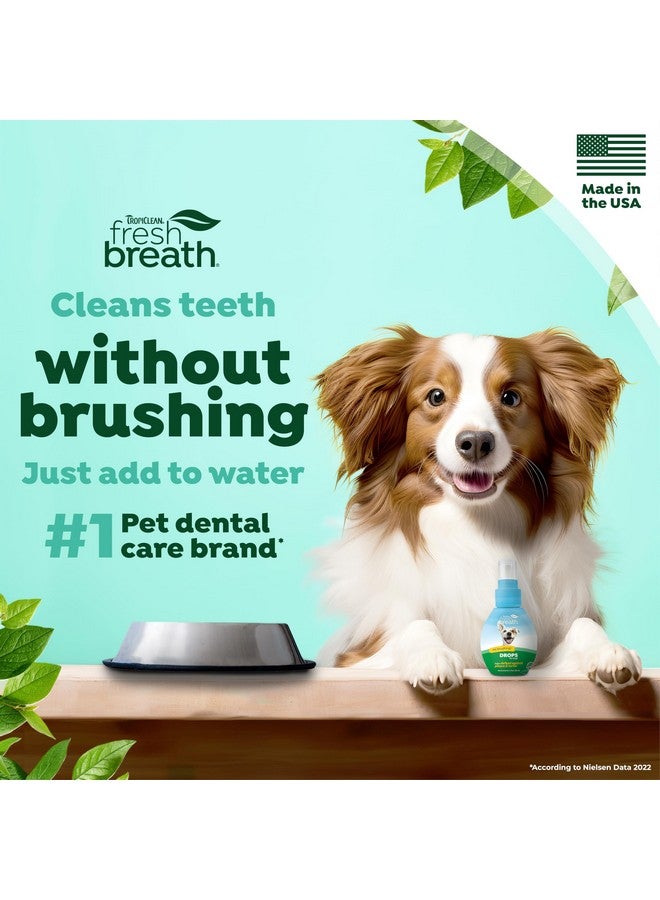 Fresh Breath Drops Travel Size | Dog Breath Freshener | Dog Mouthwash | Water Additive For Dental Care | Dog Breath Eliminator | Made In The Usa | 2.2 Oz.