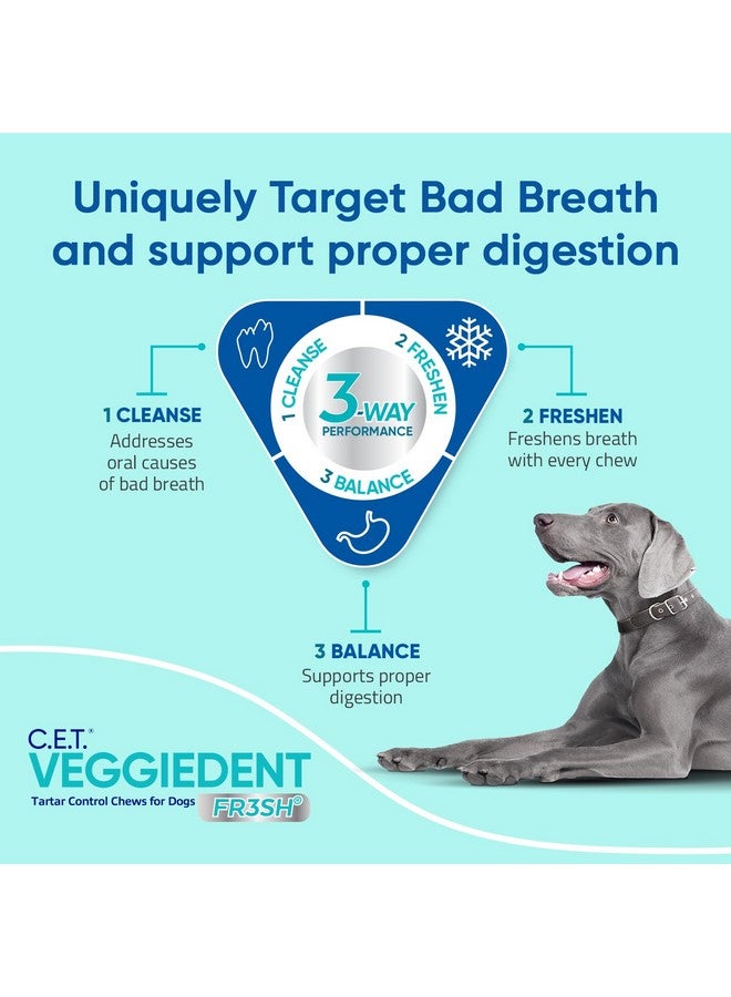 Cet Veggiedent Fr3Sh Tartar Control Chews For Dogs, Small