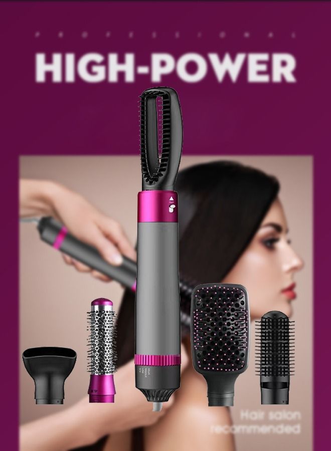 One Step Hair Dryer Brush 5 in 1 Detachable Hot Air Brush, Hair Dryer Styler for Straightening Curling Drying Scalp Massage Styling