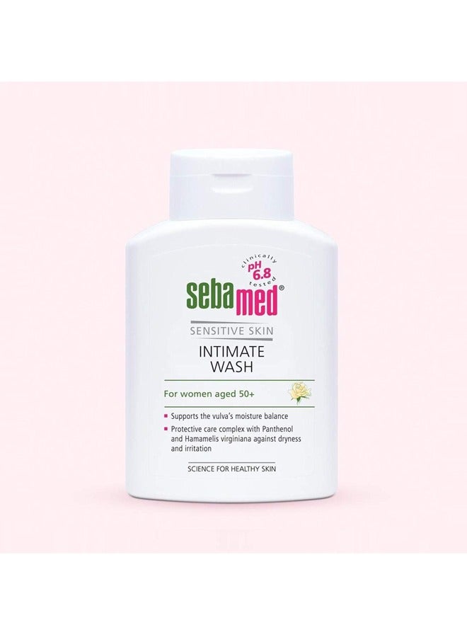 Sensitive Skin Intimate Wash for Women 50+ - Clinically Tested pH 6.8 - 400ml