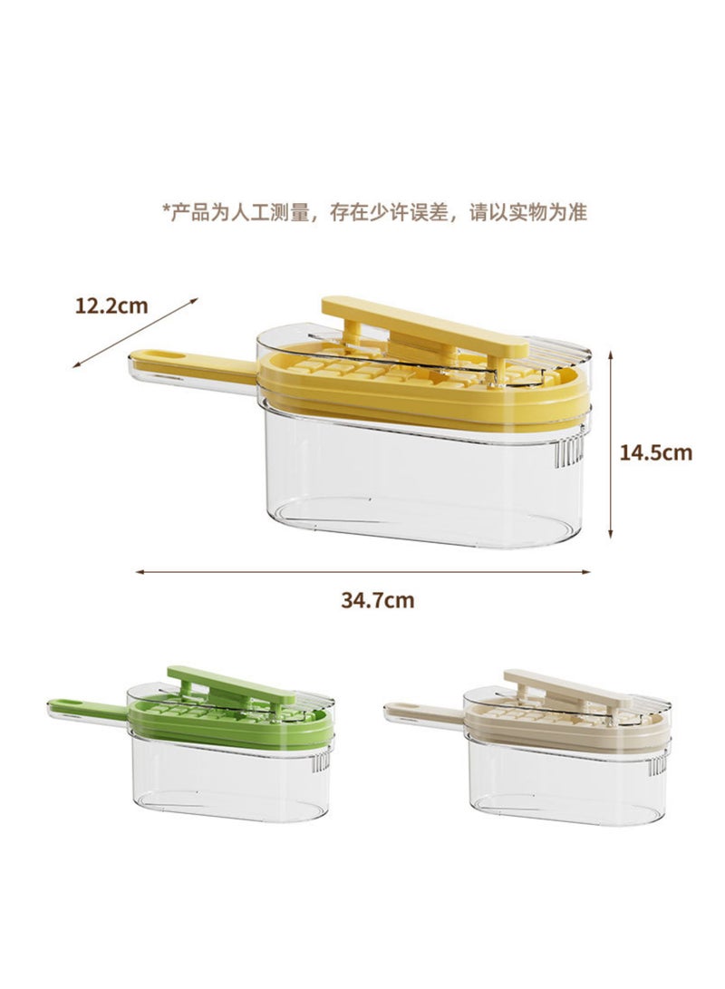 64 Square Compartments Press Ice Boxes Food Grade Ice Cube Mold with Ice Compartment Ice Cube Moud Ice Storage Large Capacity with Spatula