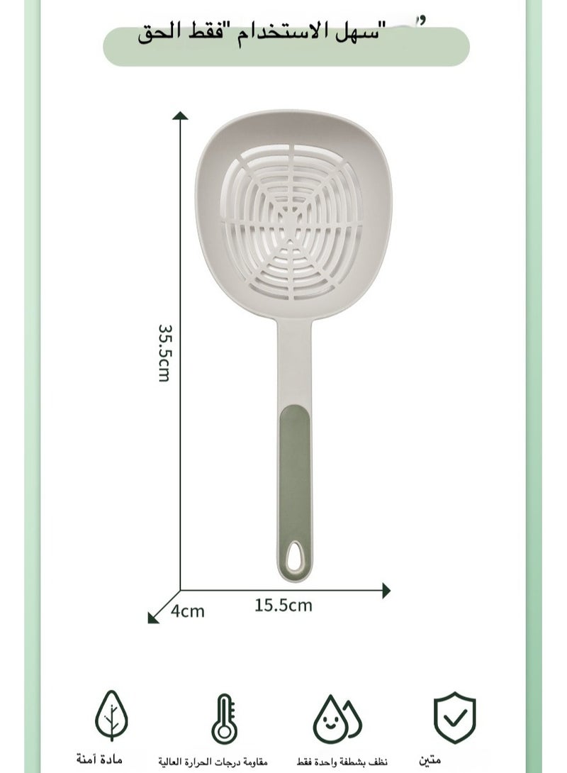 Kitchen Skimmer Ladle Food-Grade High-Temperature Resistant Strainer Spoon with Long Handle for Noodles, Dumplings, Pasta