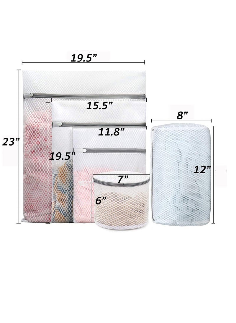 Durable Honeycomb Mesh Laundry Bags for Delicates (5 Pieces)