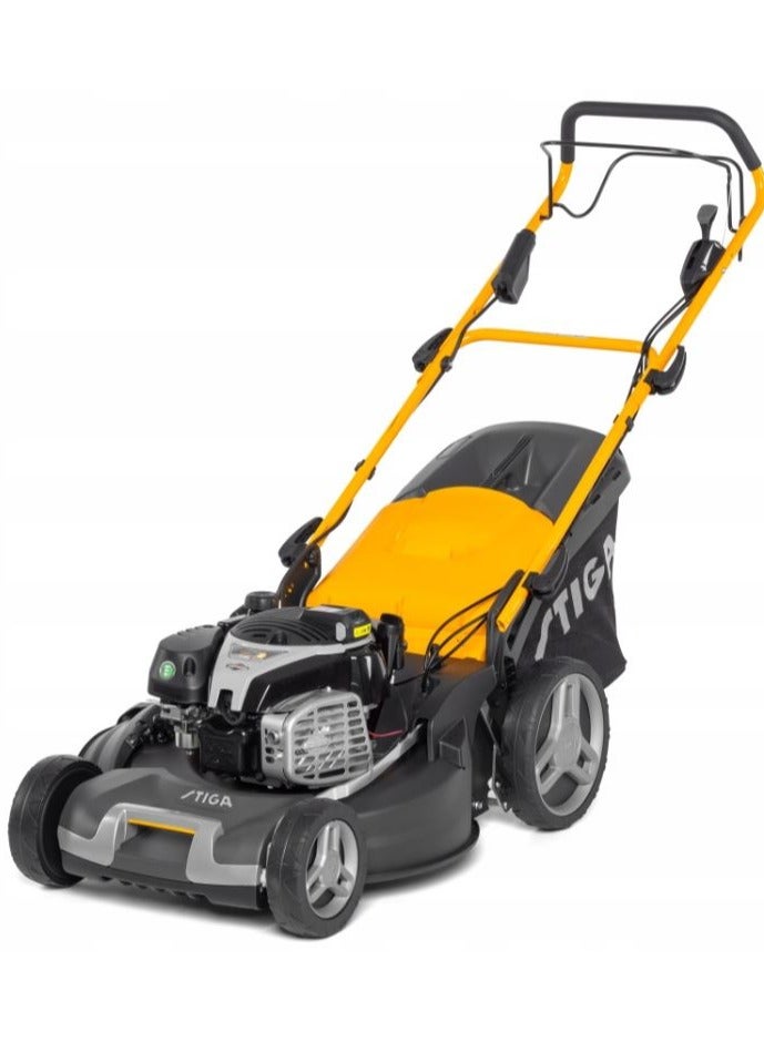 Stiga Combi 55 SVEQ Self-Propelled Petrol 161cc Briggs & Stratton 775 IS Series Engine with InStart Lawn Mower with 53cm Cutting Width (Made in Italy)