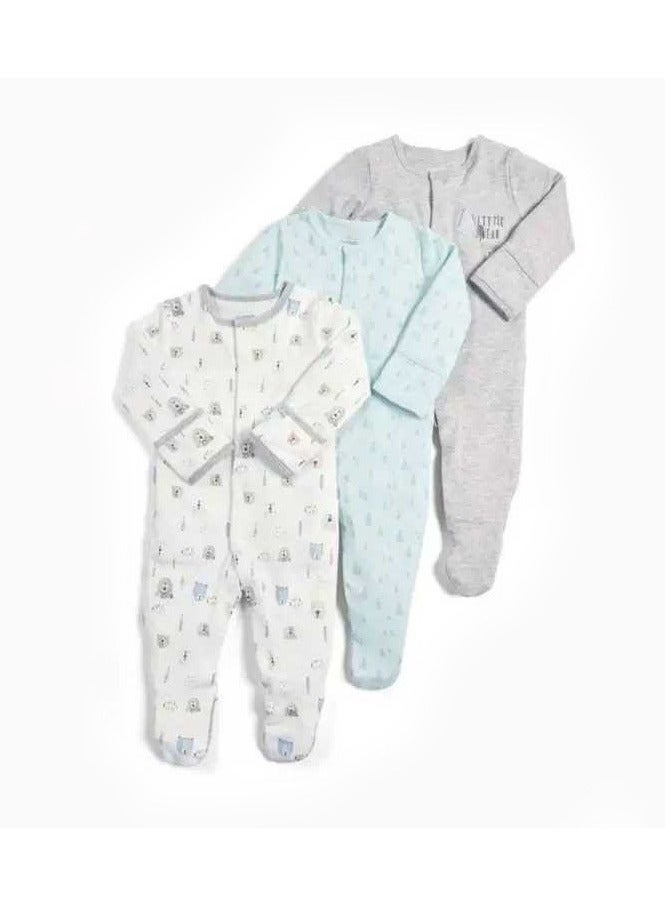 Cotton Newborn Bodysuit Baby Clothes Three-piece Set