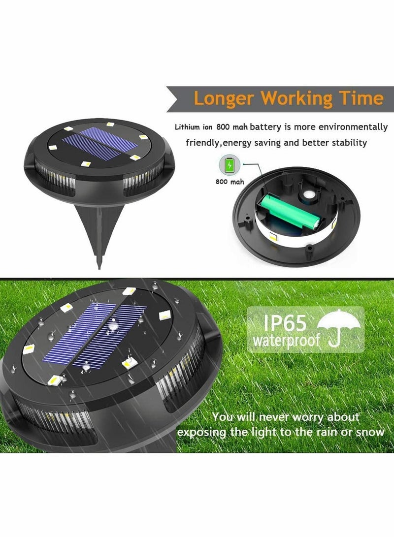 Multi-Color Solar Ground Lights for Outdoor Use, Set of 4 with Auto-Changing Features