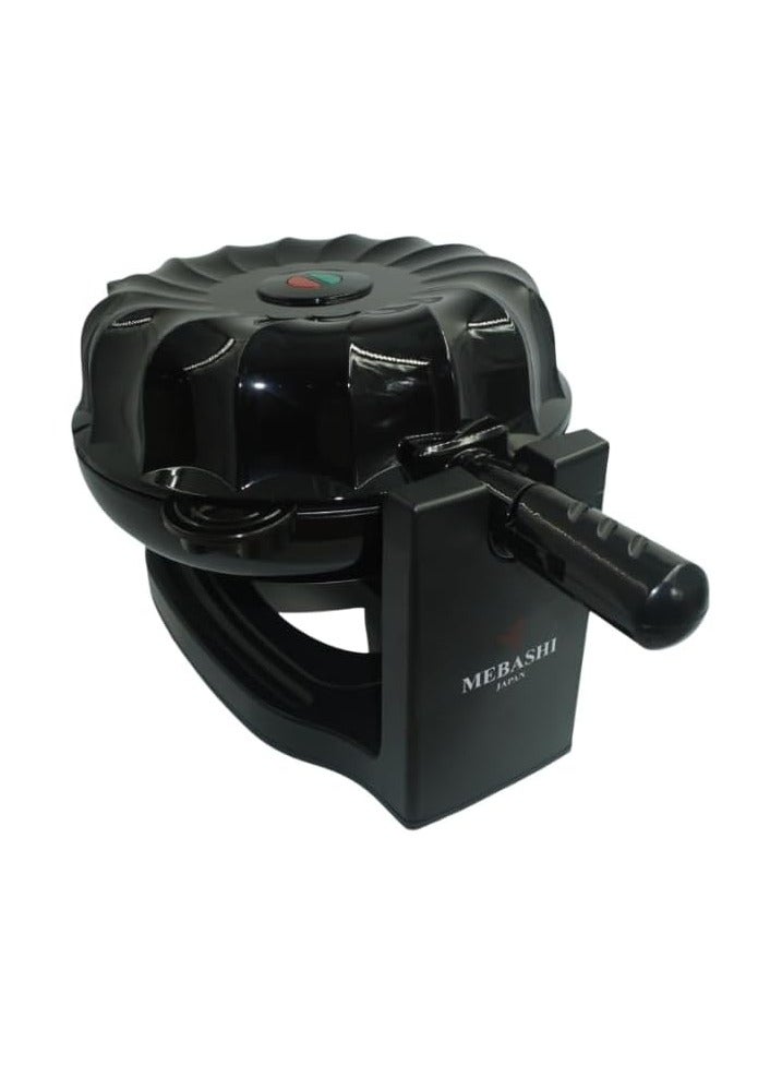 MEBASHI Cake Maker, Black, Non-Stick Cooking Plates,(1600W) Rotary Feature (ME-CKM260)
