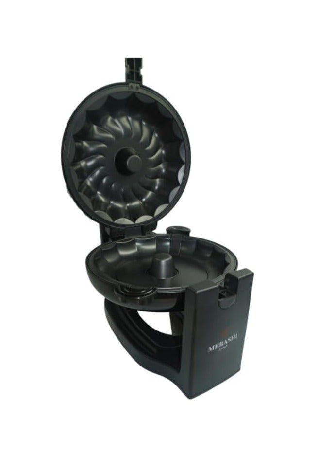 MEBASHI Cake Maker, Black, Non-Stick Cooking Plates,(1600W) Rotary Feature (ME-CKM260)